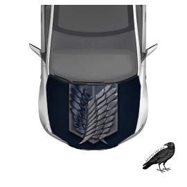 Attack on Titan Scout Regiment Anime Hood Wrap Weatherproof Car Decal 50" X 65"