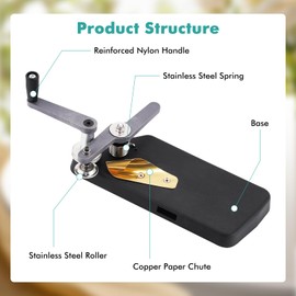 YJINGRUI Flower Crimp Machine Flower Materials Fine Teeth Crepe Wrapping Machine Curling Machine Crepe Paper Lace Machine Curling Paper Flowers Paper Machine (Fine Gear)