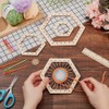 FINGERINSPIRE Weaving Loom Kit Set Includes 4Pcs Hexagon Wood Crochet