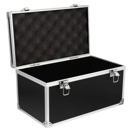 DOITOOL Foam Black Briefcase Aluminium Tool Case, Flight Case With Padded Foam, Lockable Storage Toolbox, Portable Carrying Case for Measurement Instruments (290 x 160 x150mm, Black) Home Camera