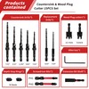 Countersink Drill Bits, 15 PCS Adjustable Tapered HSS Drill Bit