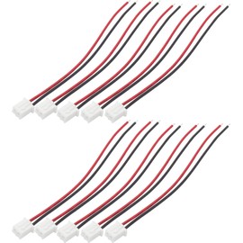 Audiofan XH Connector XH2 Pin 2P AWG24 2.54mm Pitch, Approx. 4.0 inches (10 cm), Set of 10
