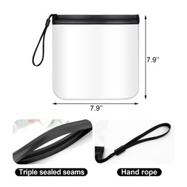 Quacc 4 PCS Clear Airport Security Liquid Bags, Reusable Waterproof Leakproof 20 x 20 cm TSA Approved Security Toiletry Bag, Travel Essentials