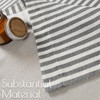 jinchan Linen Striped Valance for Windows 18 Inch Blackout Drapes