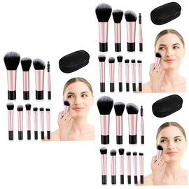 Baluue 3sets Mini Makeup Brush Kit Travel Size Set for Eyeshadow Blush Highlighter 10pcs*3