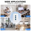 4 Pack Ethernet Wall Plate 3-Port Cat6 Keystone Jack RJ45