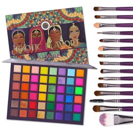 UCANBE 이국적 컬러 섀도 팔레트 브러시 15종 UCANBE Exotic Color Shadow Palette Brush Set - 15 Pieces