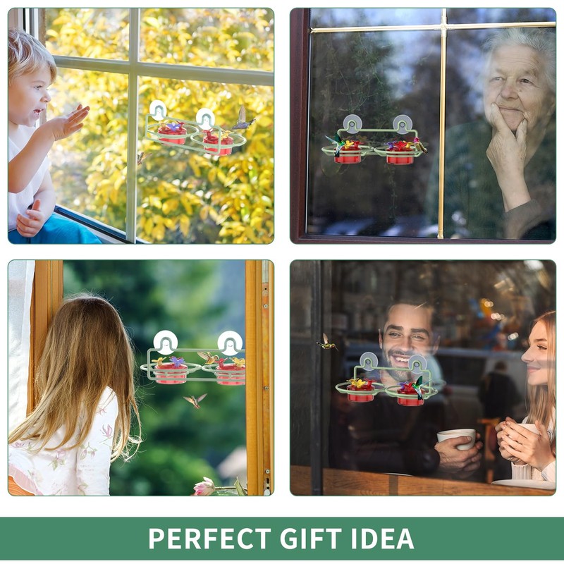 Window Hummingbird Feeder, Small Hummingbird Feeder for Outdoors with Strong