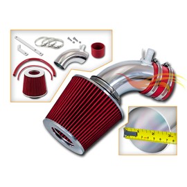 Rtunes Racing Short Ram Air Intake Kit + Filter Combo RED Compatible For 10-12 Genesis Coupe 2.0L Turbo