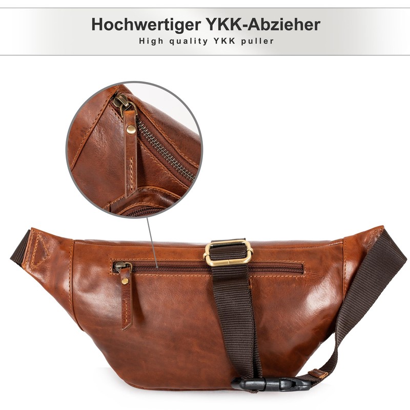 Marc Peter® Varadero Leather Bum Bag, Belt Bag, Leather Bum