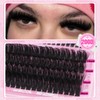 Yawamica Eyelash Clusters Fluffy Cluster Eyelash Extensions 14-20mm Wispy Lash
