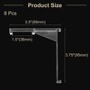 uxcell 8Pcs 3.5 Inch Clear Valance Clips, Hidden Vertical Blind