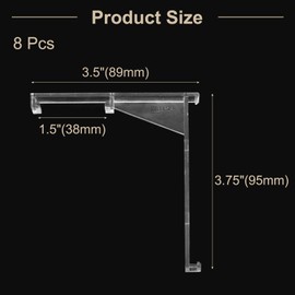 uxcell 8Pcs 3.5 Inch Clear Valance Clips, Hidden Vertical Blind Valance Retainer Holder Installation Bracket for Vertical Blind Accessory
