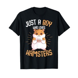 Just a Boy who loves Hamsters Hammy Boys Kids Hamster Lover T-Shirt
