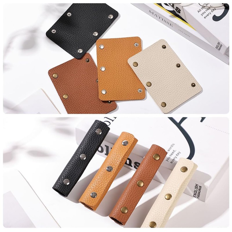 2 Piece Bag Handle Cover, PU Leather Cover, Reduces Burden,