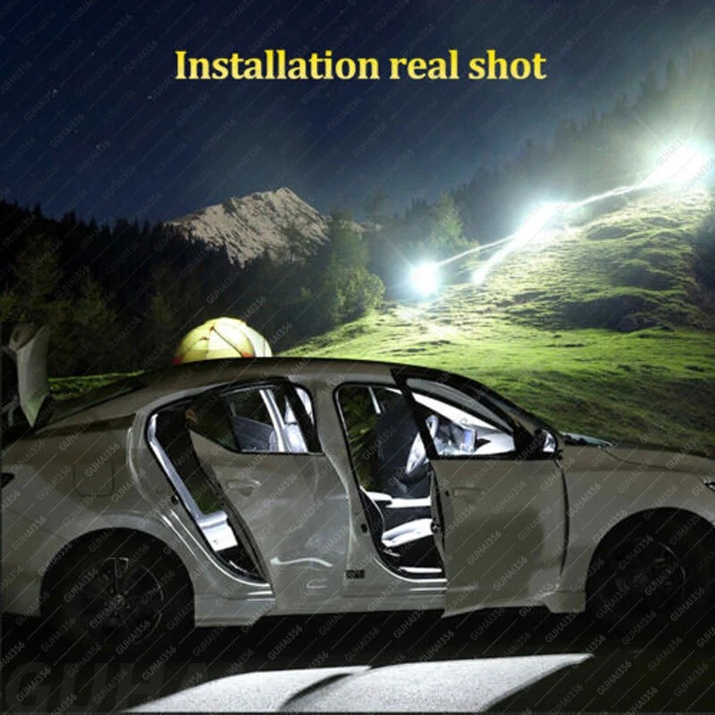 GLOWSPEED 20PCS White LED Bulb Interior Lights Package Kit for
