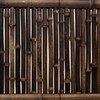 Red Lantern Hoshi Zen Garden Fence Panel - Burnt Bamboo