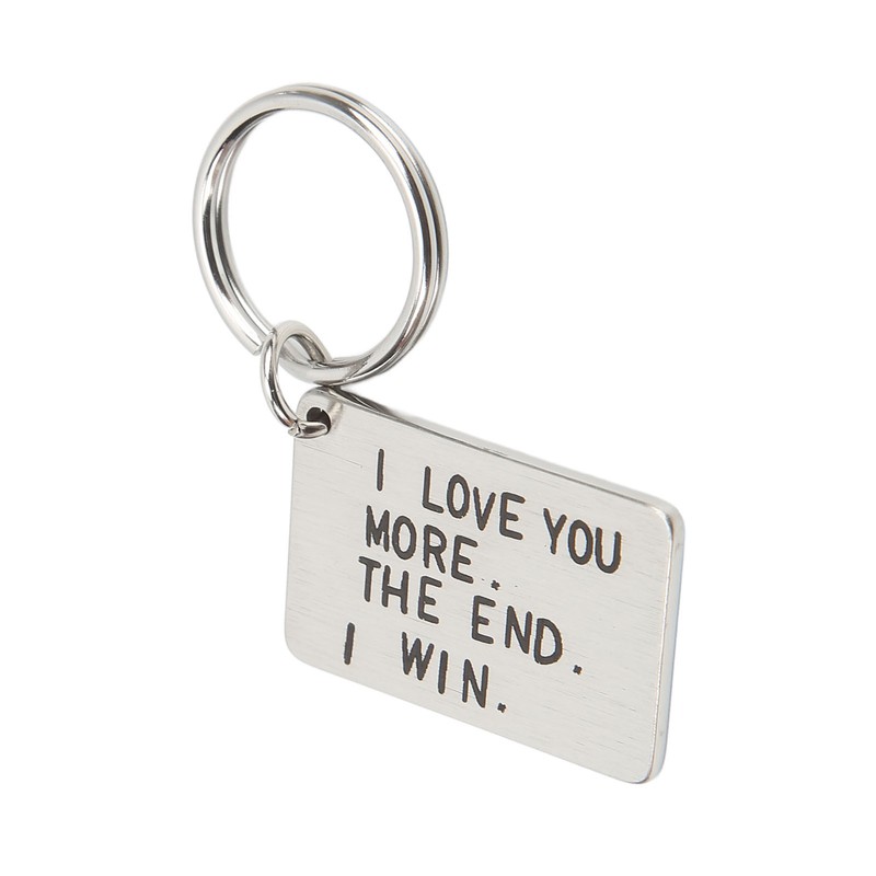 Birthday Keychain Stainless Steel I Love You More The End