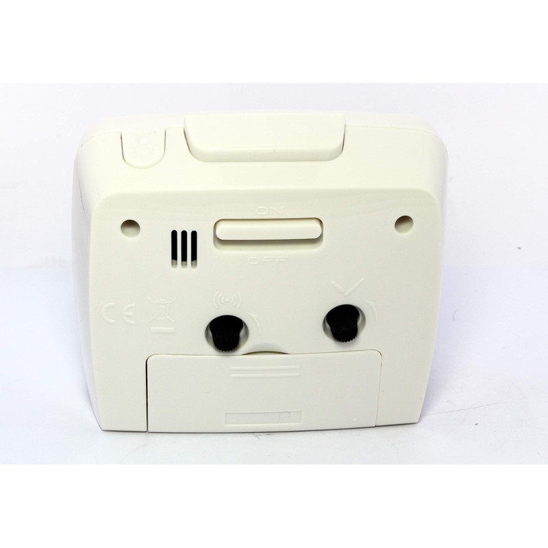 Atlanta 1979-0 Alarm Clock without Ticking with Light Analogue White