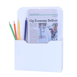 Antner Magnetic File Holder Letter Size Magnetic Paper Pencil Holder Office Supplies Mail Planner Storage Pocket for Whiteboard, Refrigerator, Locker