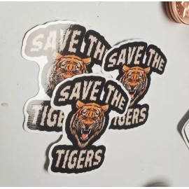 & Other Stories Save the Tigers   STICKERS 3 PACK die cut  *WORLDWIDE  SHIPPING*