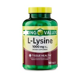 LLJ CORP ONLINE SHOP L-Lysine 1000mg Tablets – Essential Amino Acid for Immune Support, Collagen Formation, and Skin Health – High-Potency Lysine Supplement, 100 Count, Gluten-Free (Pack of 1)