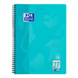 Oxford 400086492 Touch College Notepad A4 80 Sheets Lined with Double Margin Aqua Writing Pad Letter Pad School Notepad