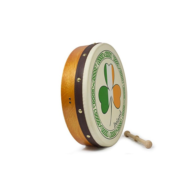 12" Shamrock Tricolour Bodhran