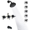 LUOGULIANG 3 Handle Tub Shower Faucet Set, Bathtub Shower Trim