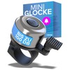 BÜCHEL Bicycle Bell, Mini Bell, Chrome-Plated, Waterproof and Rustproof Bell
