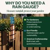 WCRG Copper Rain Gauge for Yard, Wood Fence Steel Mount