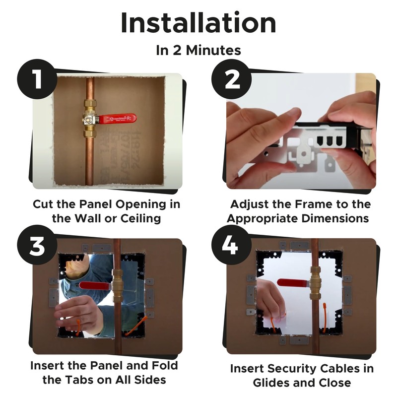 Best 6.5” x 8” Magnetic Wall Access Panel with Adjustable