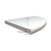 Tenedos Premium Quality Pure White Engineered Marble Bathroom Shower Corner
