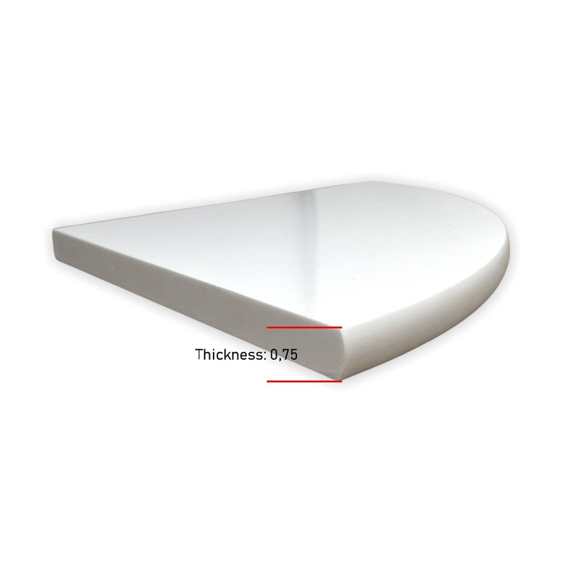 Tenedos Premium Quality Pure White Engineered Marble Bathroom Shower Corner