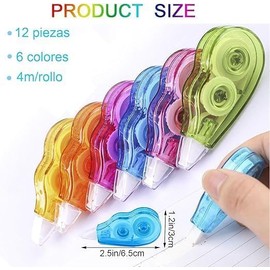 WADY 12 Piezas Cinta Correctora, Cinta Correctora Niños Útiles Escolares Cinta Correctora Pluma Pequeña Cinta Correctora Conjunto De Herramientas Para El Hogar Cinta Blanca Cintas Correctoras
