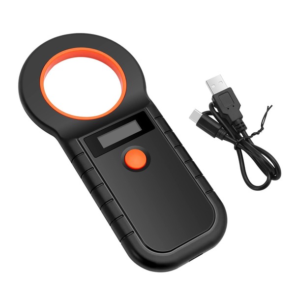 Pixelure Pet Microchip Scanner, OLED Chip Reader for Dogs/Cats, Rechargeable