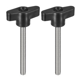 QUARKZMAN M6 x 60mm 2 Piece Clamping Screw Knob T-shaped Knurled Screw Handle 304 Stainless Steel for Quick Removal of Hand Tied Knob