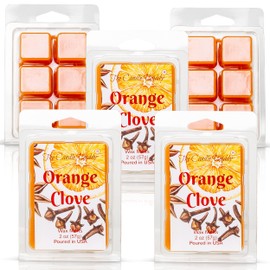 The Candle Daddy Orange Clove - Spicy Orange Citrus Scent - Maximum Scented Wax Cubes/Melts- 5 Packs -10 Ounces Total- 30 Cubes