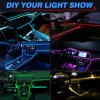 MICTUNING Interior Car LED Strip Lights, RGB 6-in-1 Neon Atmosphere