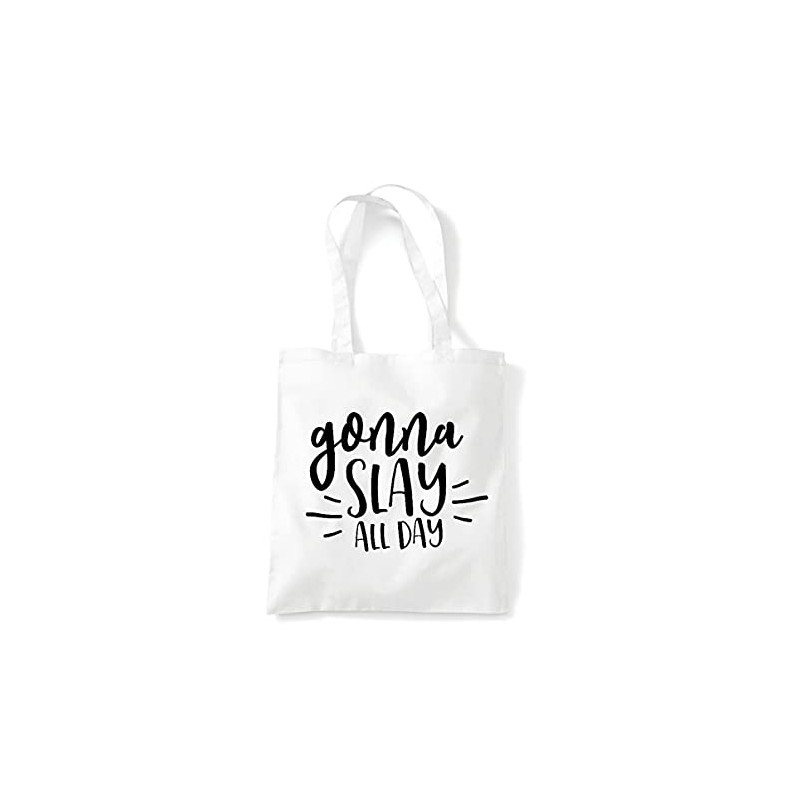 Gonna slay all day [CM17PMR] motivational statement tote shopping bag