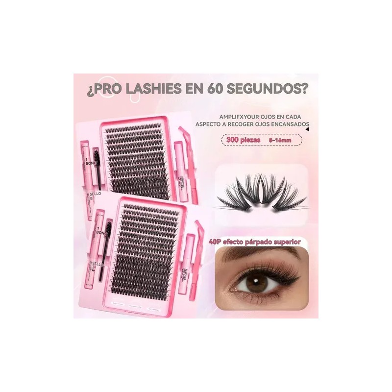 Extensiones de Pestañas 40D Mink Sintético para un Volumen Natural