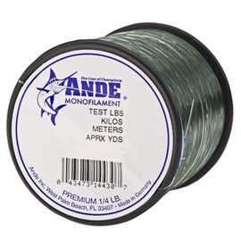 ANDE A14-15G Premium Monofilament, 1/4-Pound Spool, 15-Pound Test, Green Finish, os (PREM14-15GRN)