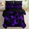 Nttopship Violet Lightning Comforter Set Full Thunder Bedding Sets 7PCS,LightLight