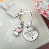 FABACH Best Colleague Keyring Guardian Angel Lucky Charm with Heart