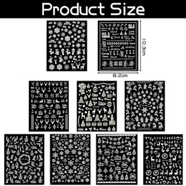 9 Sheets Christmas Nails, Luminous Nail Tattoos, Christmas Nail Stickers, Christmas Nail Stickers, Decoration Nail Design Accessories