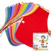 Caydo 12 Pieces 12 Colors Children's Artists Fabric Aprons for