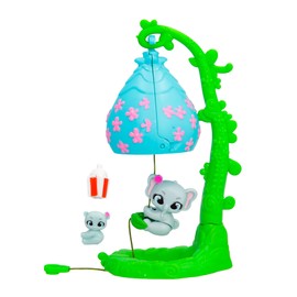 CUTIE CLIMBERS S1 Family Pack Munchies Eli Flower House with 1 Animal to Collect and Puppy Toy for Children + 3 Years,Blue