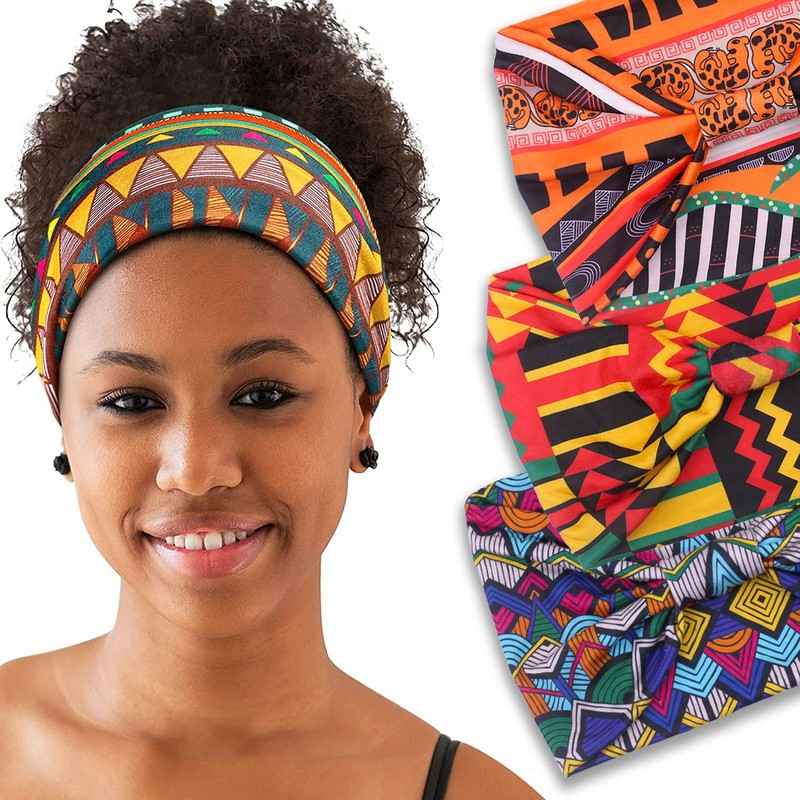 IVARYSS Wide Headbands for Women, Knotted Head Wraps Turbans, Large
