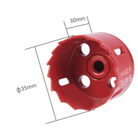 Flintronic Hole Saw Hole Cutter Set, 35 mm Circular Saw Bi-Metal Hole Saw, 1 Drill, 1 Mechanical Spring, 1 Hex Wrench, Hole Saw for Aluminium, Wood, PVC Panel and Plastic Plate 1/4 Thread