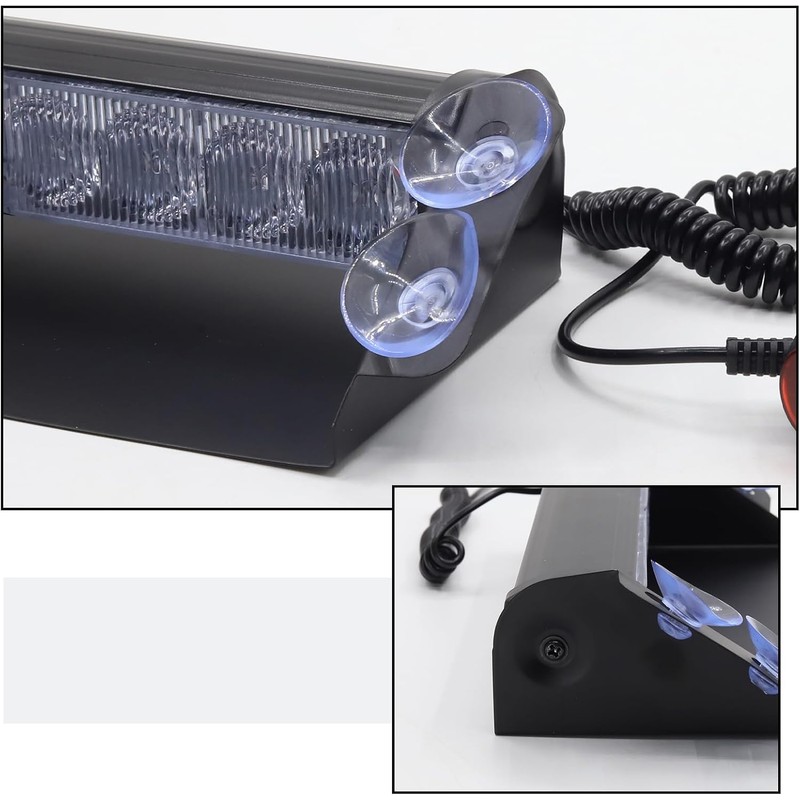 8-LED Emergency Strobe Light 12V 8-LED Car Warning Light Bar